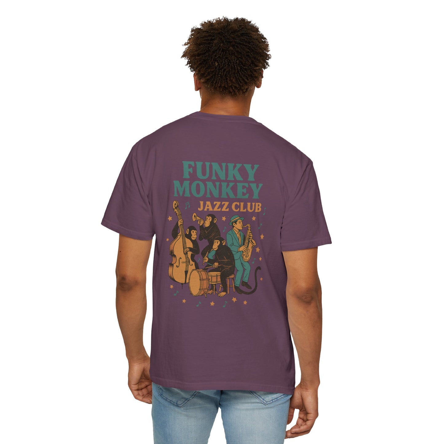 Funky monkey jazz club tee - berry
