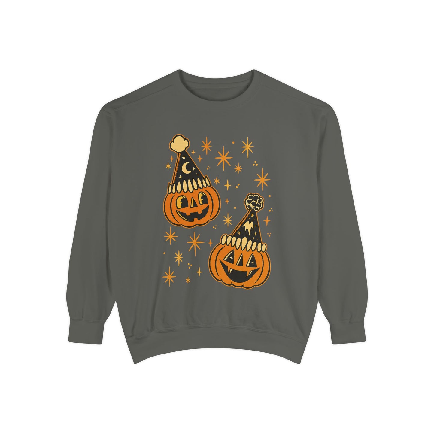 Vintage pumpkin crew